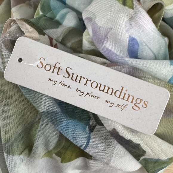 Soft Surroundings Vintage Rose Tunic Top Large Gardenia Floral NWT TP-3507 - Picture 9 of 12